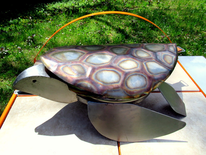 Barbecue inox tortue