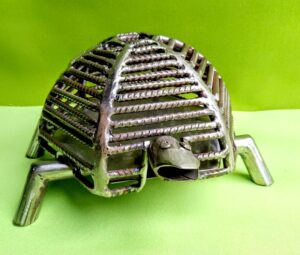 Tortue photophore métal