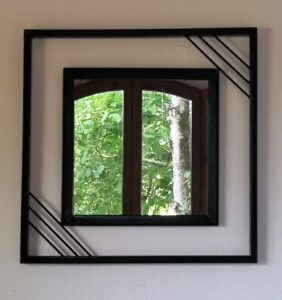Miroir zen / Extérieur encadrement 61 x 61 cm
