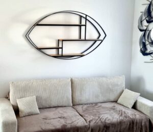 Étagère œil métal et bois / Longueur 150 cm / Hauteur 90 cm / Profondeur 30cm